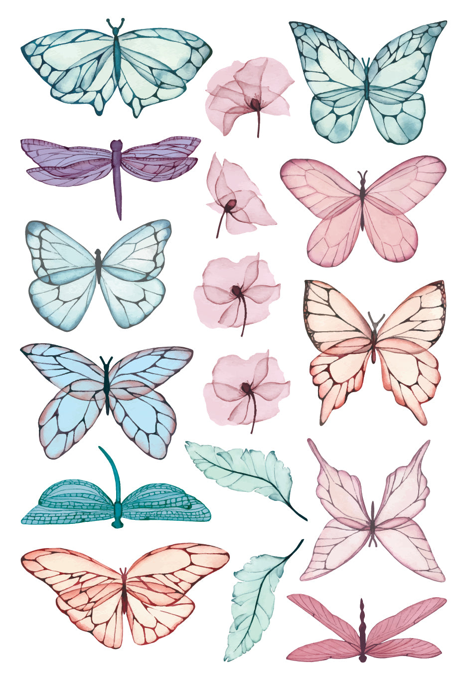 Watercolour Butterfly Wallstickers