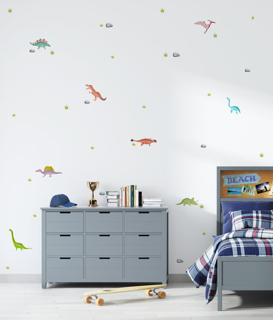 MINI Set - Watercolour Dinosaur Wallstickers