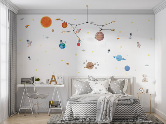 Watercolour Solar System Wallstickers