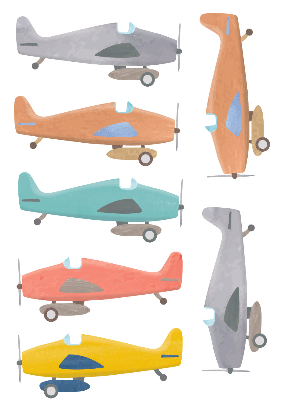 Watercolour Air Traffic Wallstickers