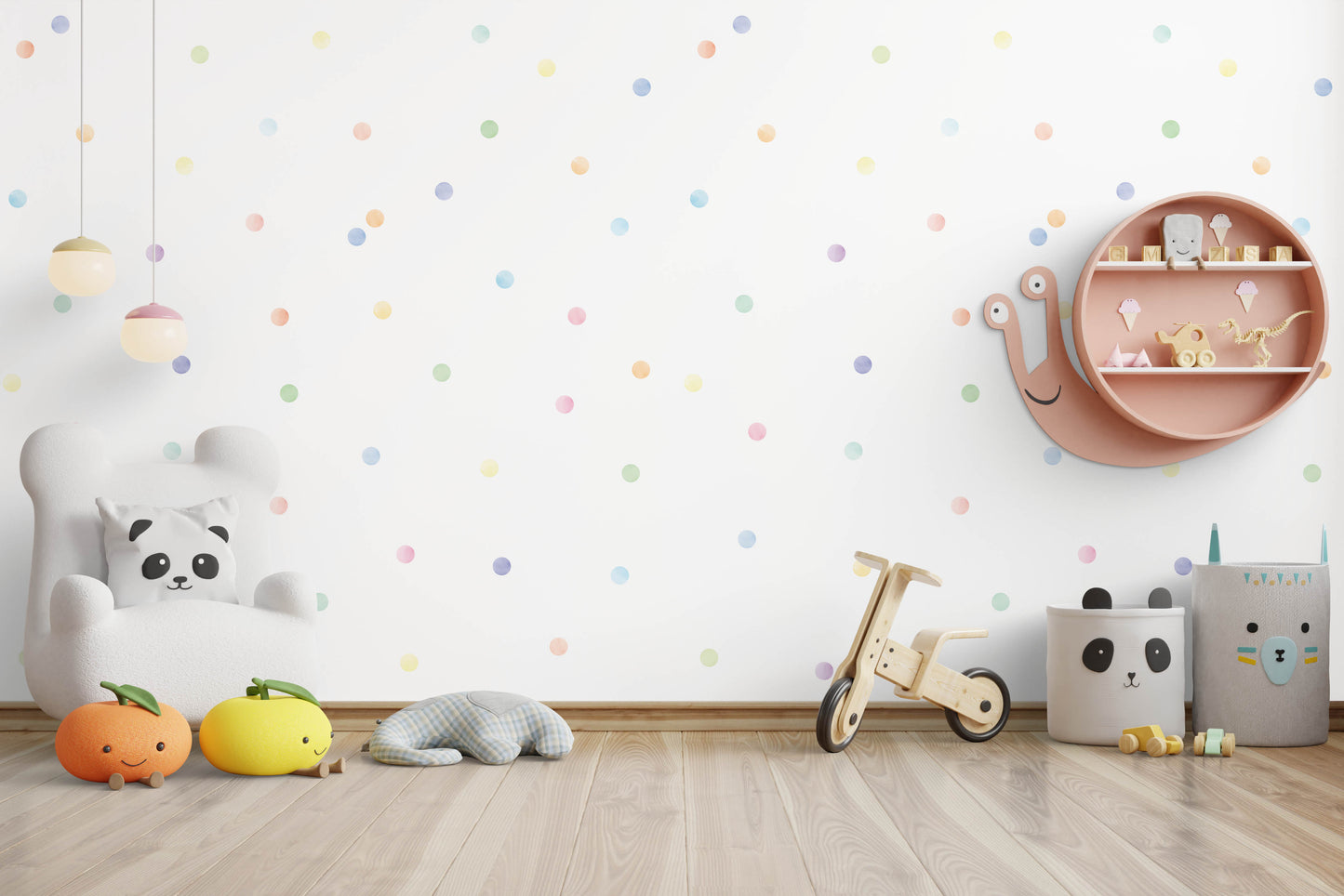 Watercolour Polka Dot Wallstickers