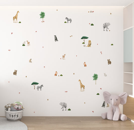 Watercolour Wild Tribe Wallstickers